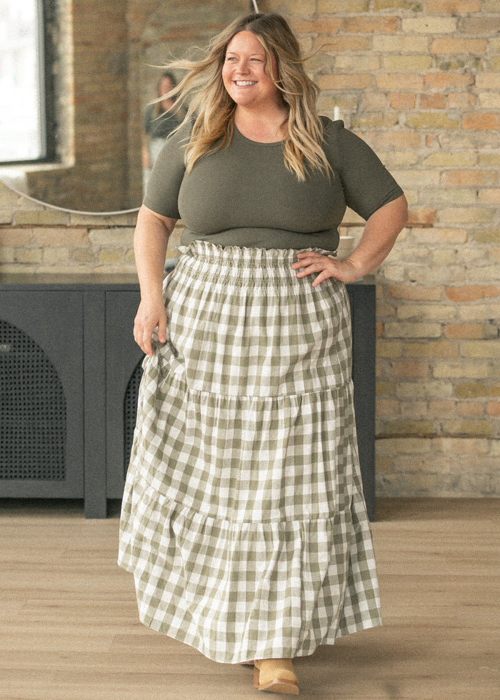 Willow Checkered Maxi Skirt FF Skirts