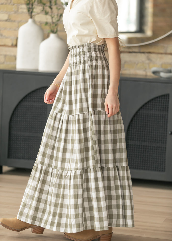 Willow Checkered Maxi Skirt FF Skirts