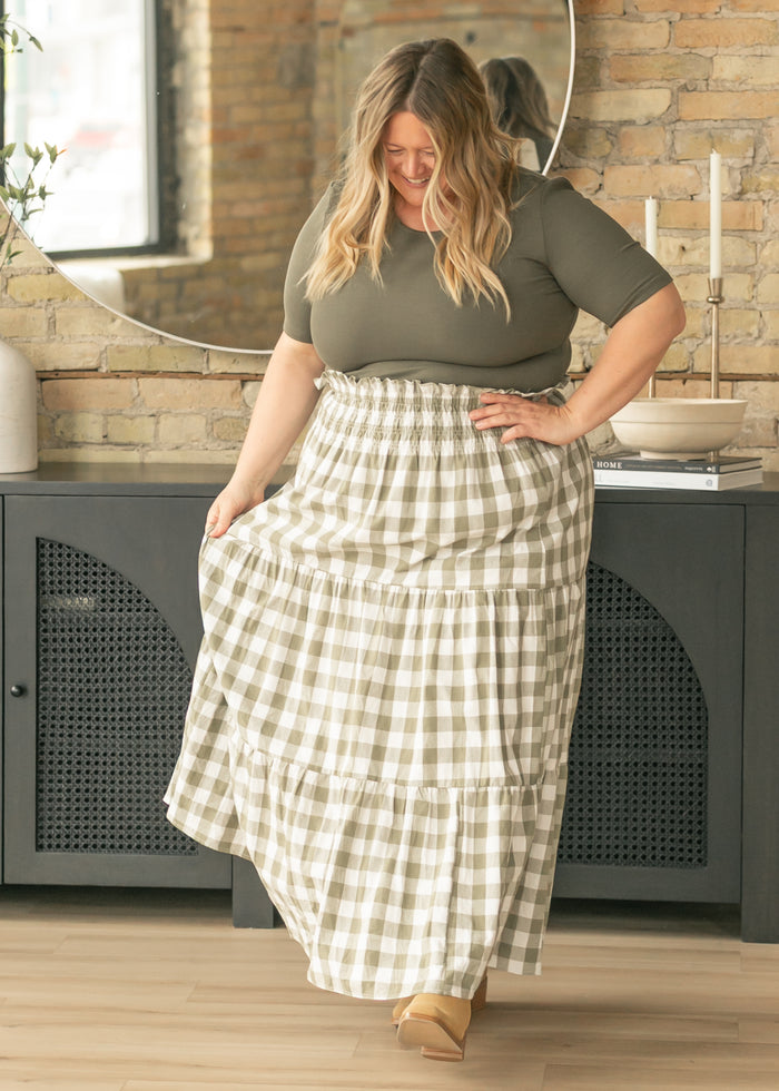 Willow Checkered Maxi Skirt FF Skirts