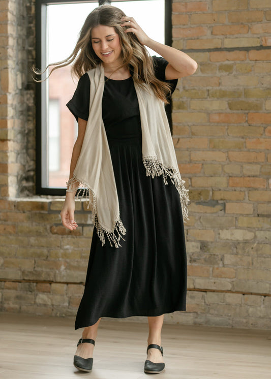 Winslet Tasseled Sleeveless Cardigan - FINAL SALE IC Layering Essentials