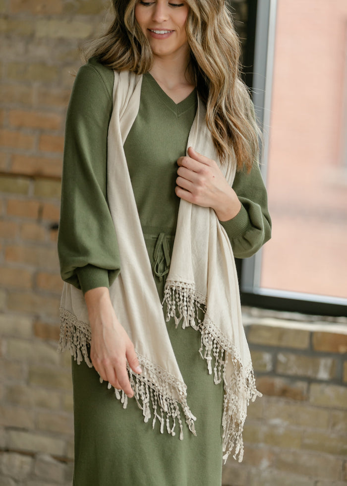 Winslet Tasseled Sleeveless Cardigan - FINAL SALE IC Layering Essentials