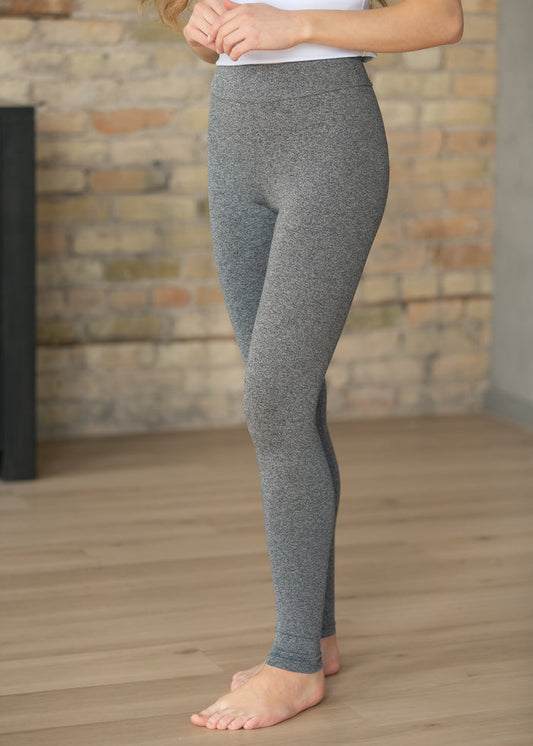 Women's Heather Gray No Cling Leggings IC Layering Essentials