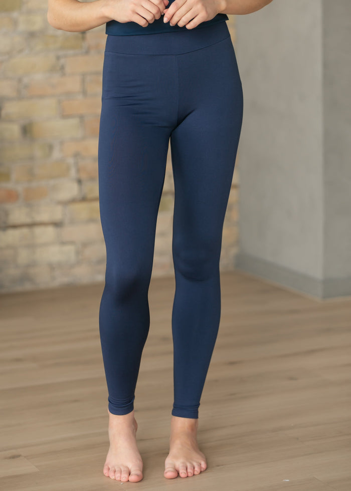 Women's Navy No Cling Leggings IC Layering Essentials