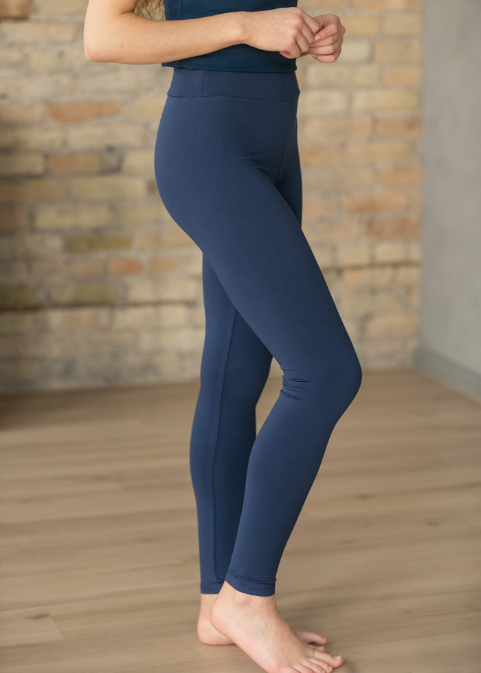Women's Navy No Cling Leggings IC Layering Essentials