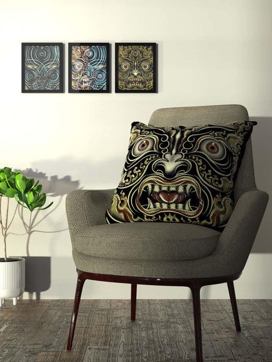 Yogabhoga Fire Face Cushion - symbolika