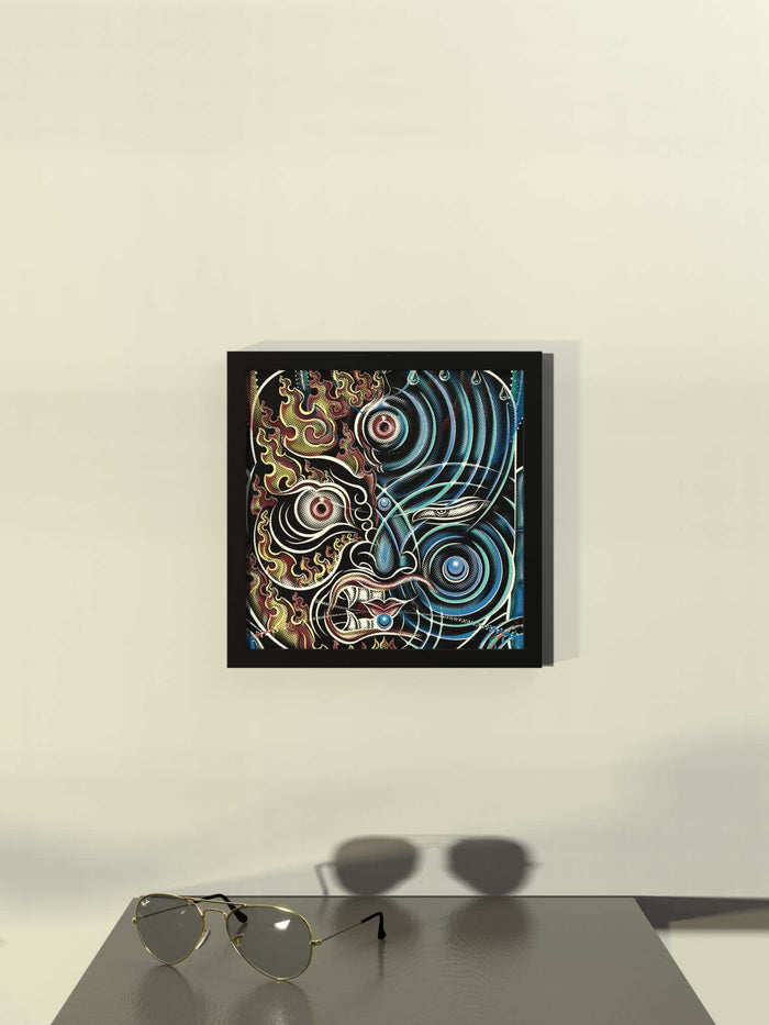 YogaBhoga MIX Face Framed Poster - symbolika