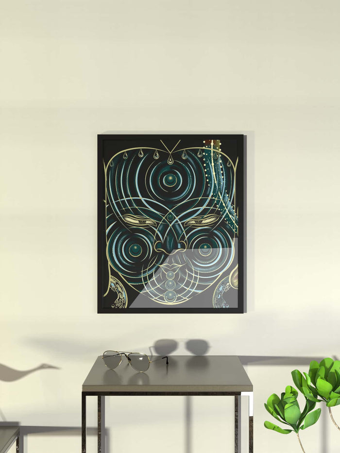 YogaBhoga Water Face Framed Poster - symbolika