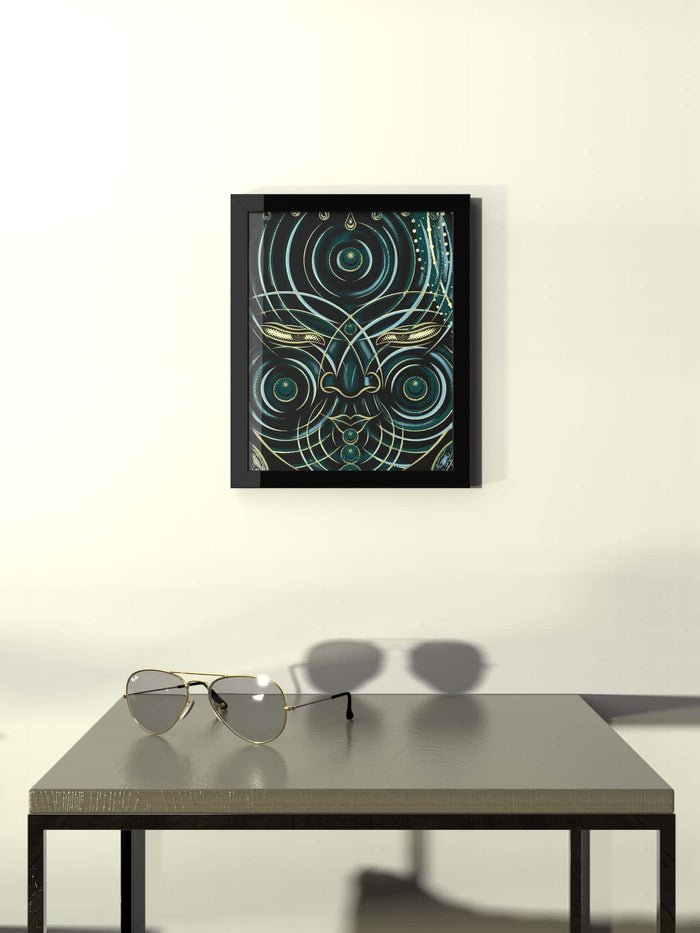 YogaBhoga Water Face Framed Poster - symbolika