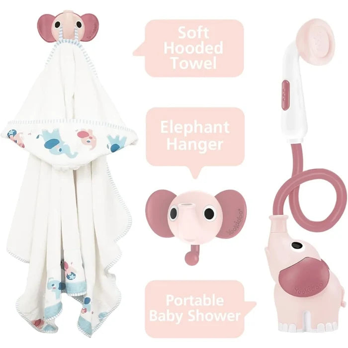 Yookidoo Baby Shower Gift Set Elephant - Blush Pink - ebebek - Black Friday