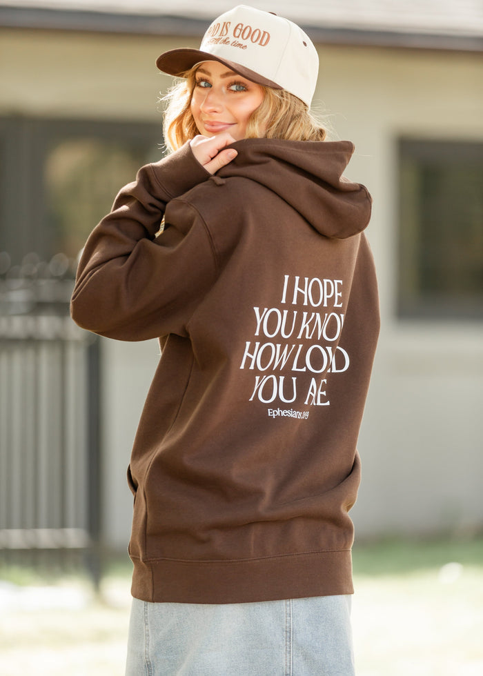 You Are Loved Christian Graphic Hoodie FF Tops