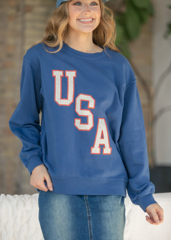Z Supply® Americana Boyfriend Sweatshirt FF Tops