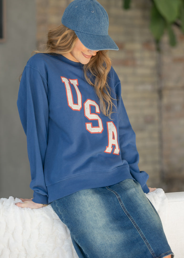 Z Supply® Americana Boyfriend Sweatshirt FF Tops
