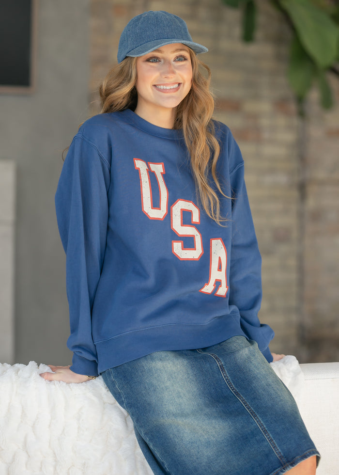 Z Supply® Americana Boyfriend Sweatshirt FF Tops