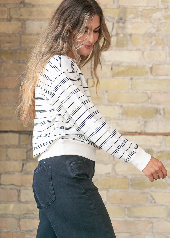 Z Supply® Stand Out Striped Sweatshirt FF Tops