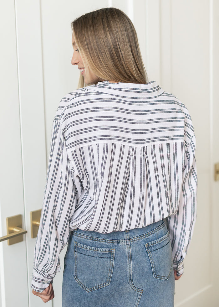 Z Supply® The Perfect Striped Button Up FF Tops