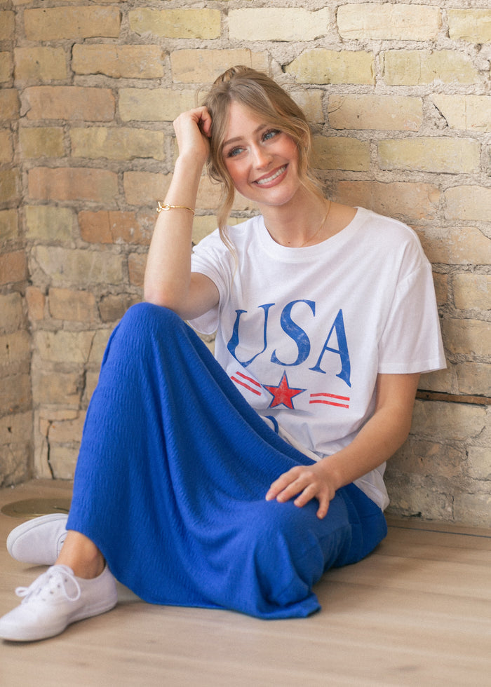 Z Supply® USA Star Boyfriend Tee FF Tops