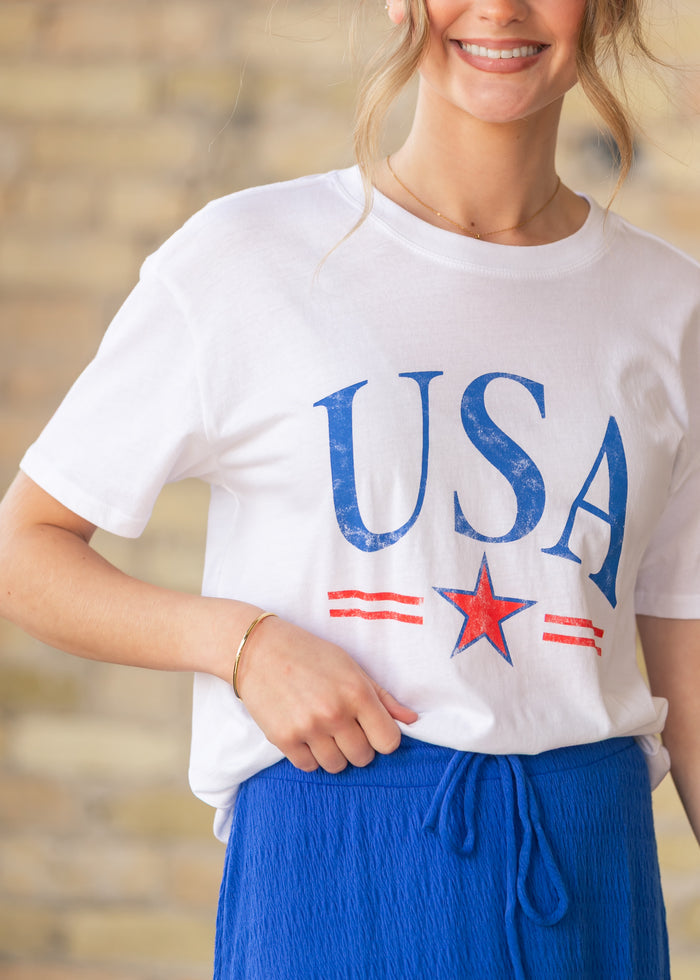 Z Supply® USA Star Boyfriend Tee FF Tops