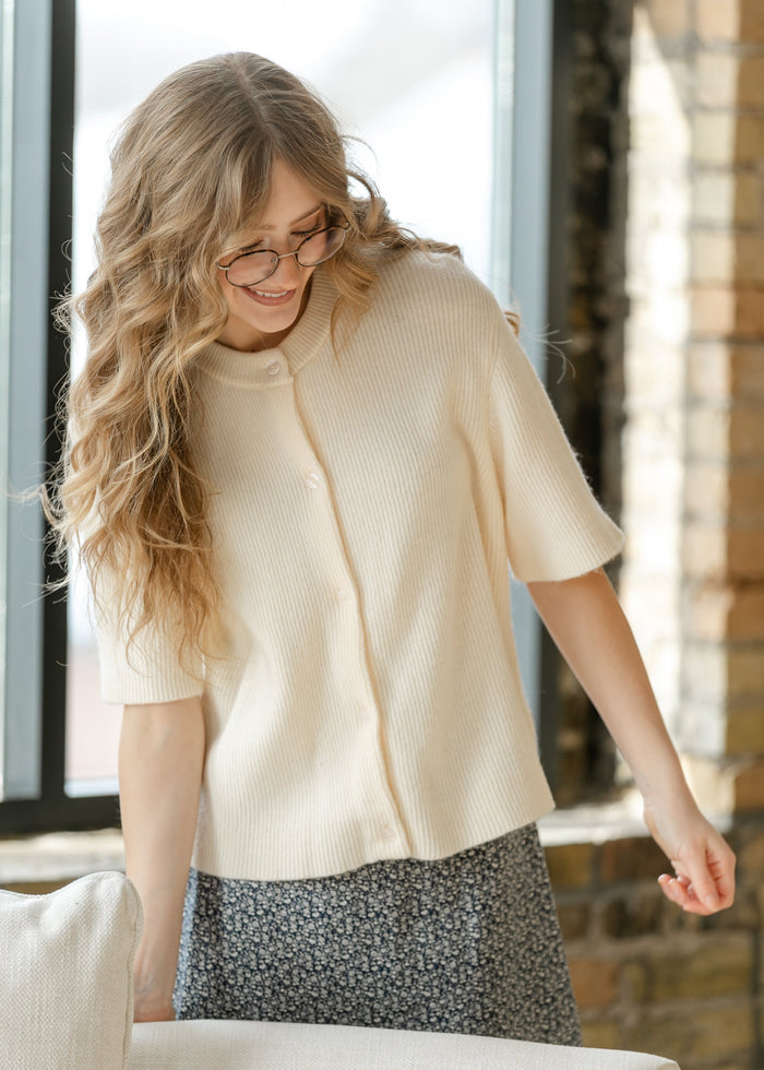 Zadie T-shirt Button Front Cardigan IC Layering Essentials